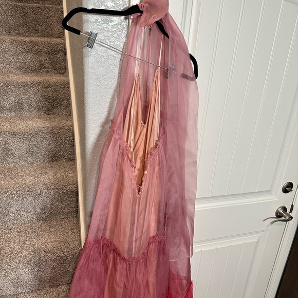 Cinq A Sept Veronique Tiered Organza Silk Colorblock Gown - Picture 12 of 16